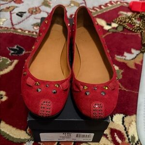Marc Jacobs Red Studded Women's Flats